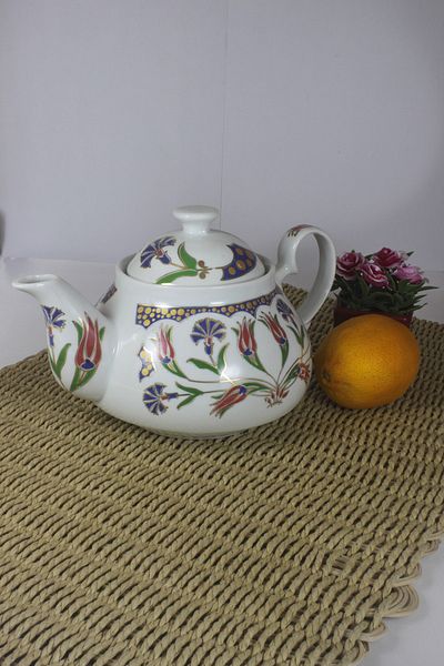 Eren Çini Seramiği Porcelain Teapot 650 Ml