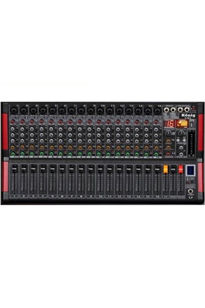 König KÖNİG K-16 FX 16 XLR /LINE (MONO GIRIŞ) USB/SD/DISK/BLUETOOTH 16 KANAL ...