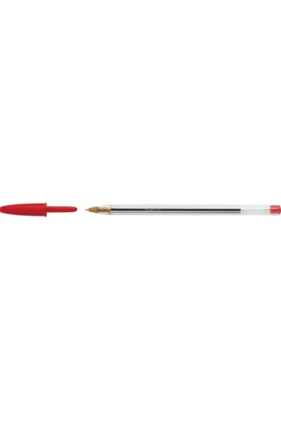 Bic 1 Mm Red Cristal Pen - Ballpoint, Pack of 50