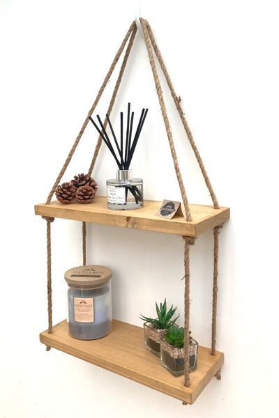 Alyones 2 Katlı Dekoratif Doğal Ahşap