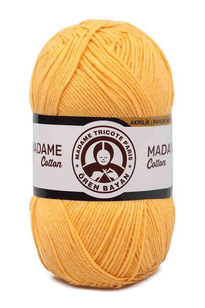Ören Bayan Akdenizpos Sm01 Madame Cotton Hand Knitting Yarn Dark Yellow 039 (New)