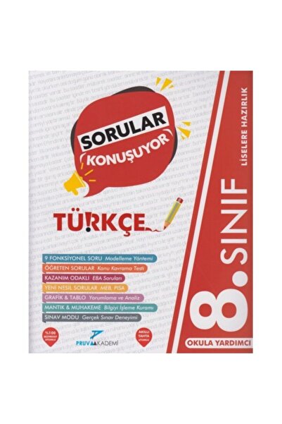Pruva Akademi 8. Sınıf Lgs Türkçe Sorular Konuşuyor Soru Bankası Pruva Akademi