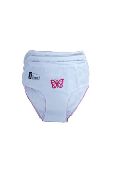 Tutku Underwear Thin Waist Bato Stoned Girl's Panties 6 Pack
