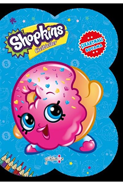 Yakamoz Yayınları Shopkins Cicibiciler Çıkartmalı Boyama Mavi Kapak