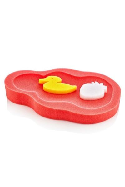 Babyjem Bathtub and Bath Sponge 039 Red