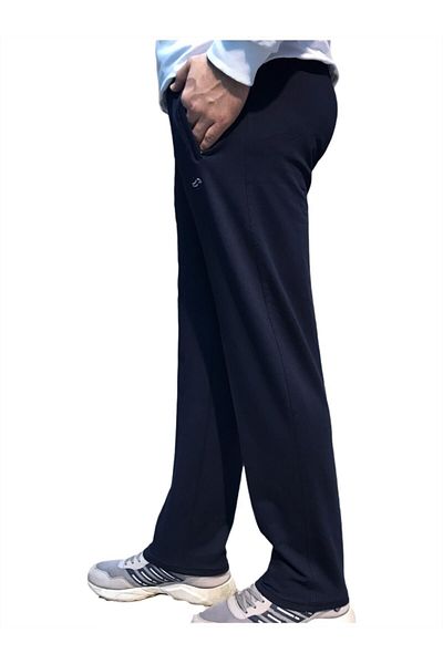 JAGER FABEL Men's Oversize Tracksuit Bottom Cotton Combed Straight Leg Navy Blue 1st Quality