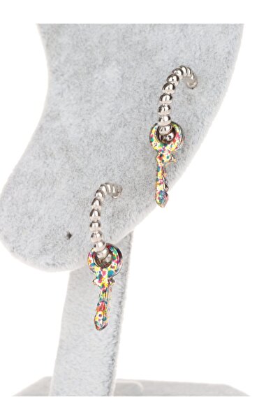 Leerybee أقراط نيون ثلاثية الأبعاد ملونة للنساء