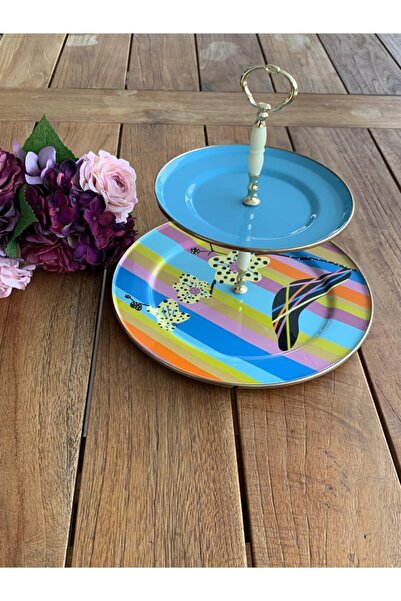 Miss Betty Enameled Cookie Holder Rainbow