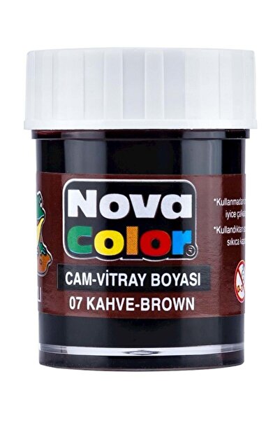 Nova Color Cam Boyası Su Bazlı Kahve 25cc