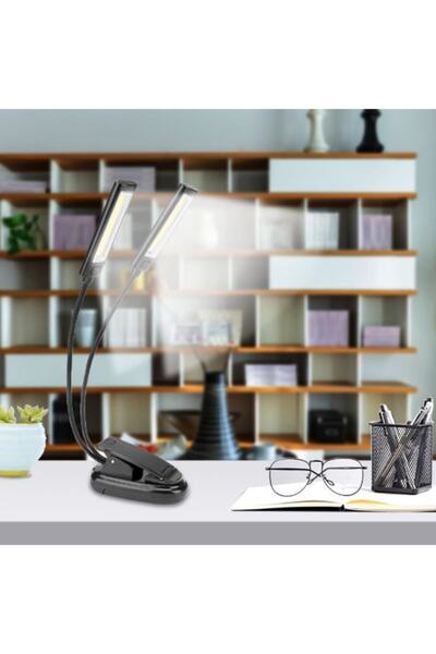 epazzar Çok Fonksiyonlu Masa Lambası Kıskaçlı 2 Başlı 3 Fonksiyon Usb Ve Pill...