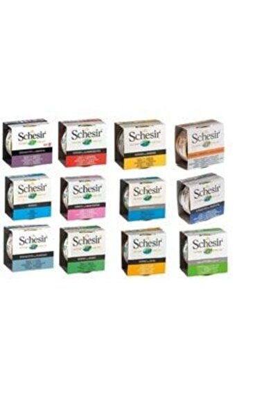 Schesir 12 Çeşit Karma Kedi Konserve 85 Gr. X 12 Adet 071