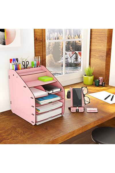 Mingitav Design Otto Fx Large Modest 6 Renk A4 Evrak Rafı Masaüstü Organizer