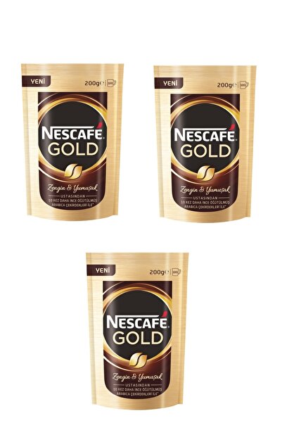 Nescafe 3 Pieces Gold Economic Pack - 200 Gr