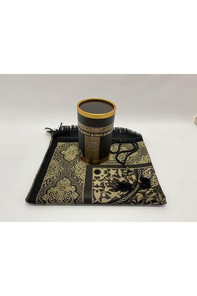 akar hac Kaaba Pattern Boxed Prayer Rug Set