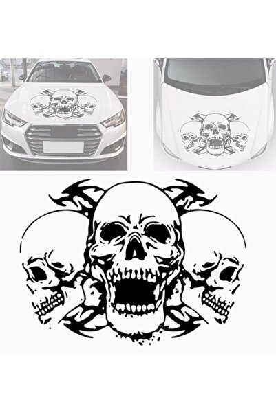 Melek Pazarı 20 X 14 Cm Siyah - Kuru Kafa Oto Sticker, Araba Stickerı