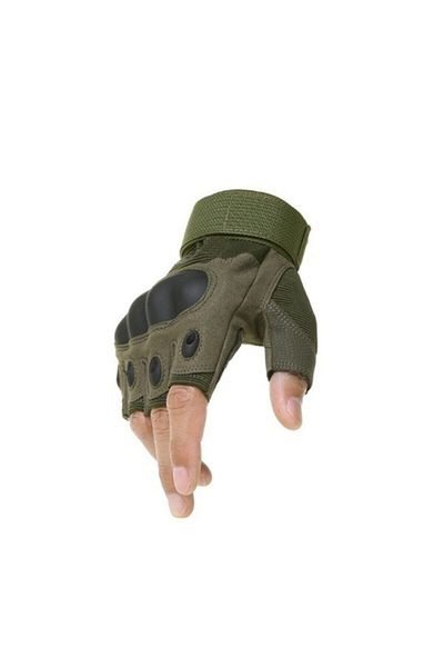 Silyon Askeri Giyim Tactical Gloves Military Type Short Finger Boned Tactical Gloves