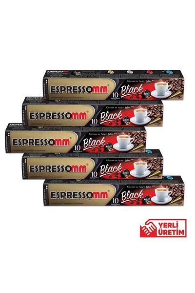 ESPRESSOMM Nespresso Compatible Black Capsule Coffee (50 PCS)