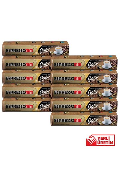 ESPRESSOMM Nespresso Compatible Gold Capsule Coffee (100 PCS)