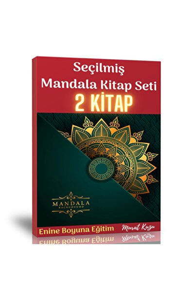 Enine Boyuna Eğitim Yetişkinler Için Seçilmiş Mandala Boyama Kitap Seti (2 Kitap)