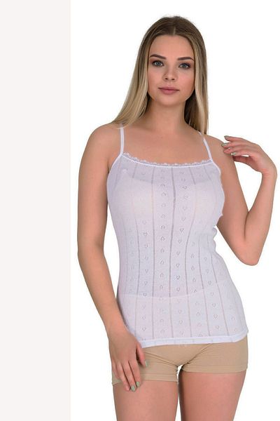 Berrak Tricou de damă cu model cu curea de frânghie | bumbac Alb