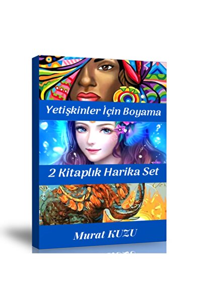 Enine Boyuna Eğitim Great Coloring Book Set for Adults (2 Books)