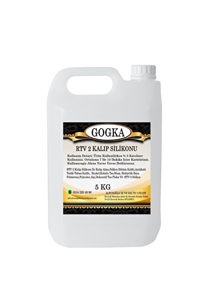 GOGKA Rtv2 Kalıp Silikonu 5 Kğ Süs Eşyası Biblo Heykel Kalıp Silikonu Sertlşt...