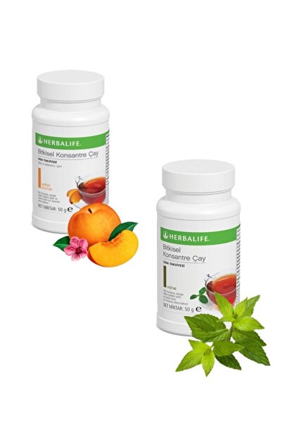Herbalife Bitkisel Konsantre Çay Set 50 G Klasik + Şeftali