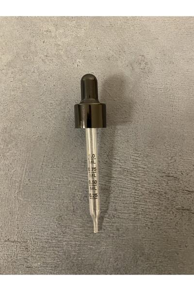 parlakcam Dereceli Damlalık Siyah Başlıklı Cam 100ml
