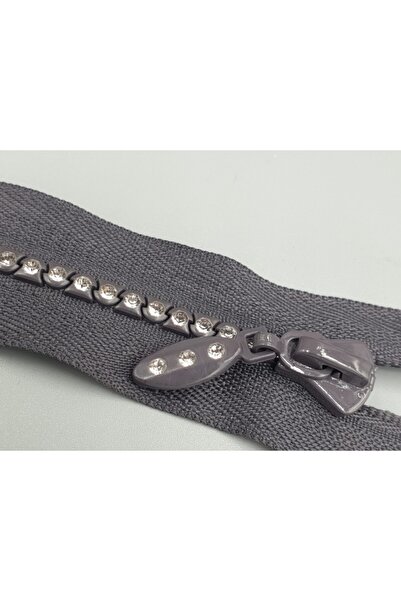 GREENTON Taşlı Fermuar 20 Cm Gri