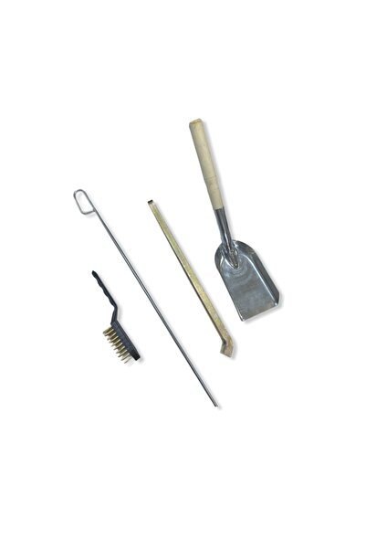 Essen Ticaret 4'lü Şömine Seti Maşa, Fırça, Kürek, Karıştırma Demiri - Şömine...