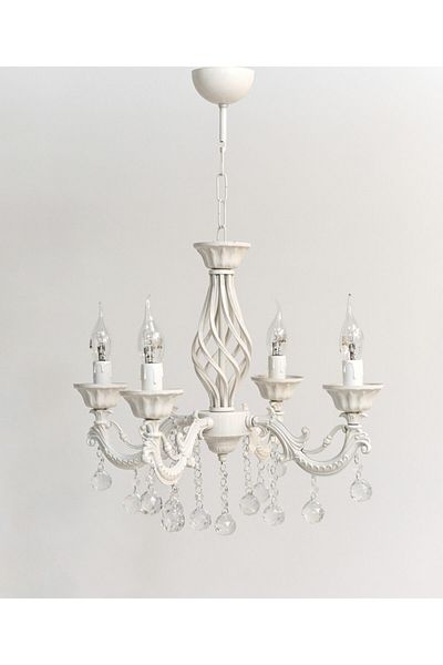 Berk Avize Sea 4 Arm Cast Stone Cream Chandelier