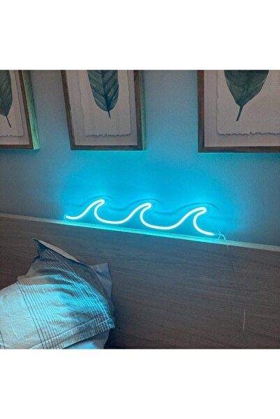 Red Proje Neon Led Aydınlatma Waves Gece Lambası Parti Süsü Işıklı Duvar Dekor