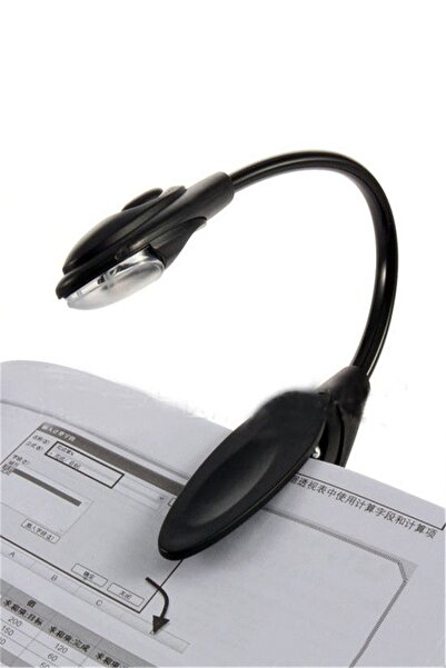 Microcase Mandallı Kitap Okuma Led Lamba Esnek Aydınlatma 26 Cm - Al2498 Siyah