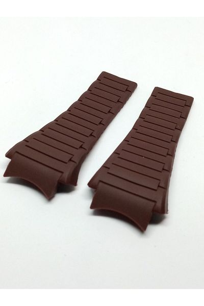 Porsche Design P6620 Brown Silicone Watch Band