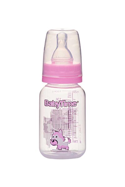 Babytime Bt066 Silikon Kiraz Uçlu Klasik Pp Biberon 150 Ml - Mor Köpekli