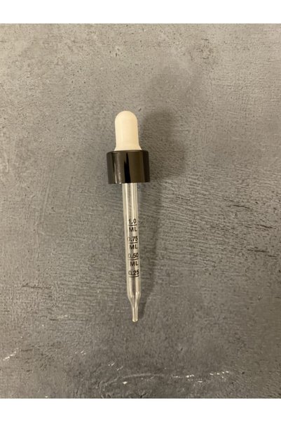 parlakcam Dereceli Damlalık Siyah\beyaz Başlıklı Cam 100ml