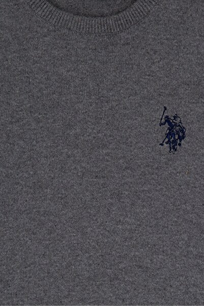 U.S. Polo Assn. Gri Erkek Çocuk Triko Kazak