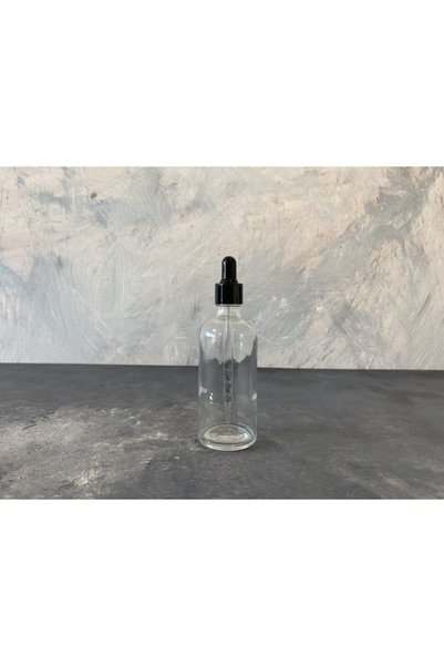 parlakcam Şeffaf Dereceli Damlalıklı Cam Şişe 100ml