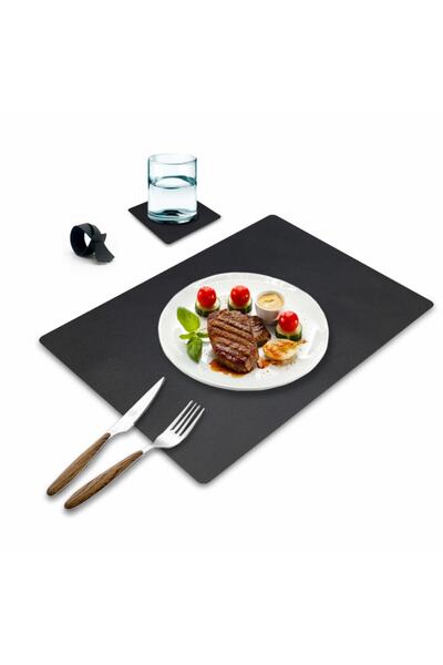 Lora Davet Faux Leather American Service 6 piese negru