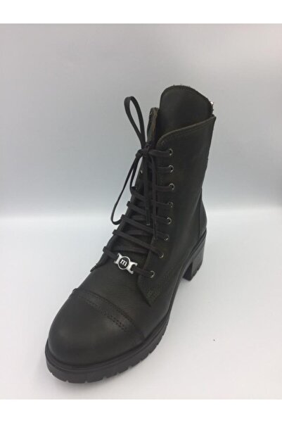 Mammamia Women's Khaki Leather Boots