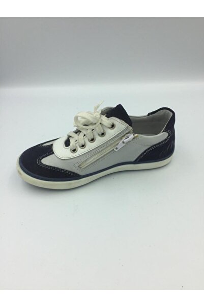 CAS Boy's Navy Blue Leather Nubuck Casual Shoes World 166