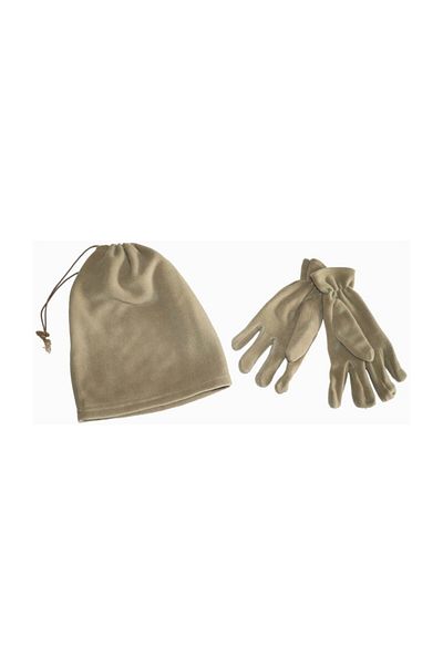 Silyon Askeri Giyim Γάντια Fleece και Γιακάς Λαιμού Fleece Desert Color Military Σετ 2 τεμαχίων