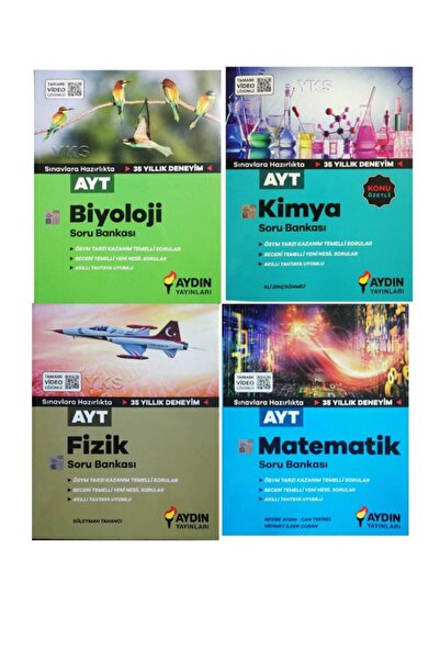 Aydın Yayınları Aydın Yayınları Ayt Matematik+ Fizik+kimya+biyoloji Soru Bankası-yeni-