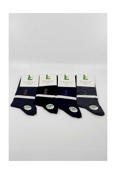 bonbonetti Мъжки черни чорапи от бамбук, летни, 12 броя