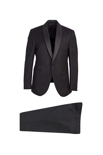 Abdullah Kiğılı Woolen Patterned Slim Fit Suit