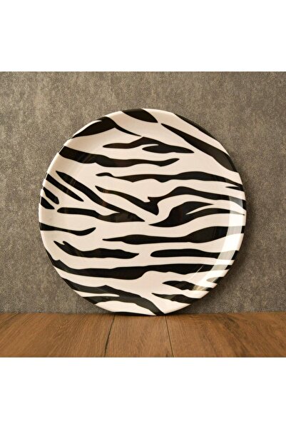 G Gültaş Melamin ve Plastik 25 Cm Melamin Pasta Tabağı 12 Adet Desen : Siyah ...