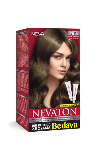 Neva Color Kumral Yoğun Küllü Kalıcı Krem Saç Boyası 7.11