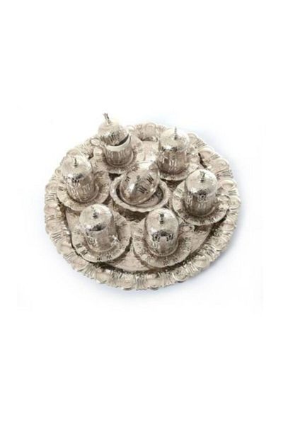 La Push Concept 6-Piece Lapush Ottoman Turkish Coffee Set - With Silver Colored Lid