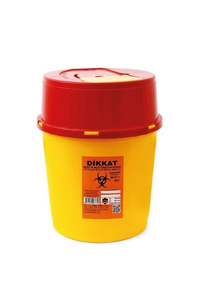 ÇELİKPENÇE 10 Pieces Infected Waste Box 30 Lt. + Medical Waste Bag 2 Pieces