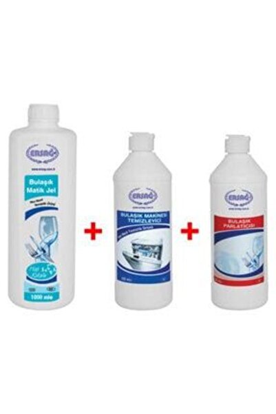 Ersağ جل بوليس مايتك لغسيل الأطباق 1000 مل، ملمع أطباق 500 مل، منظف غسالة أطب...